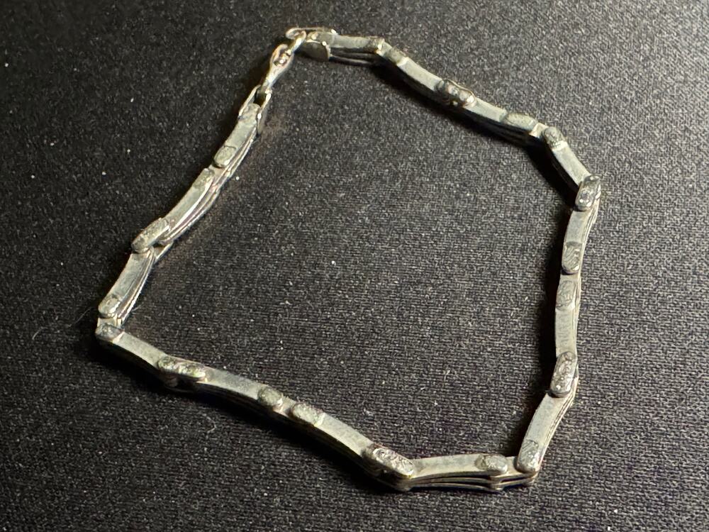 925 Sterling Silver Gate Link 7.5in Bracelet